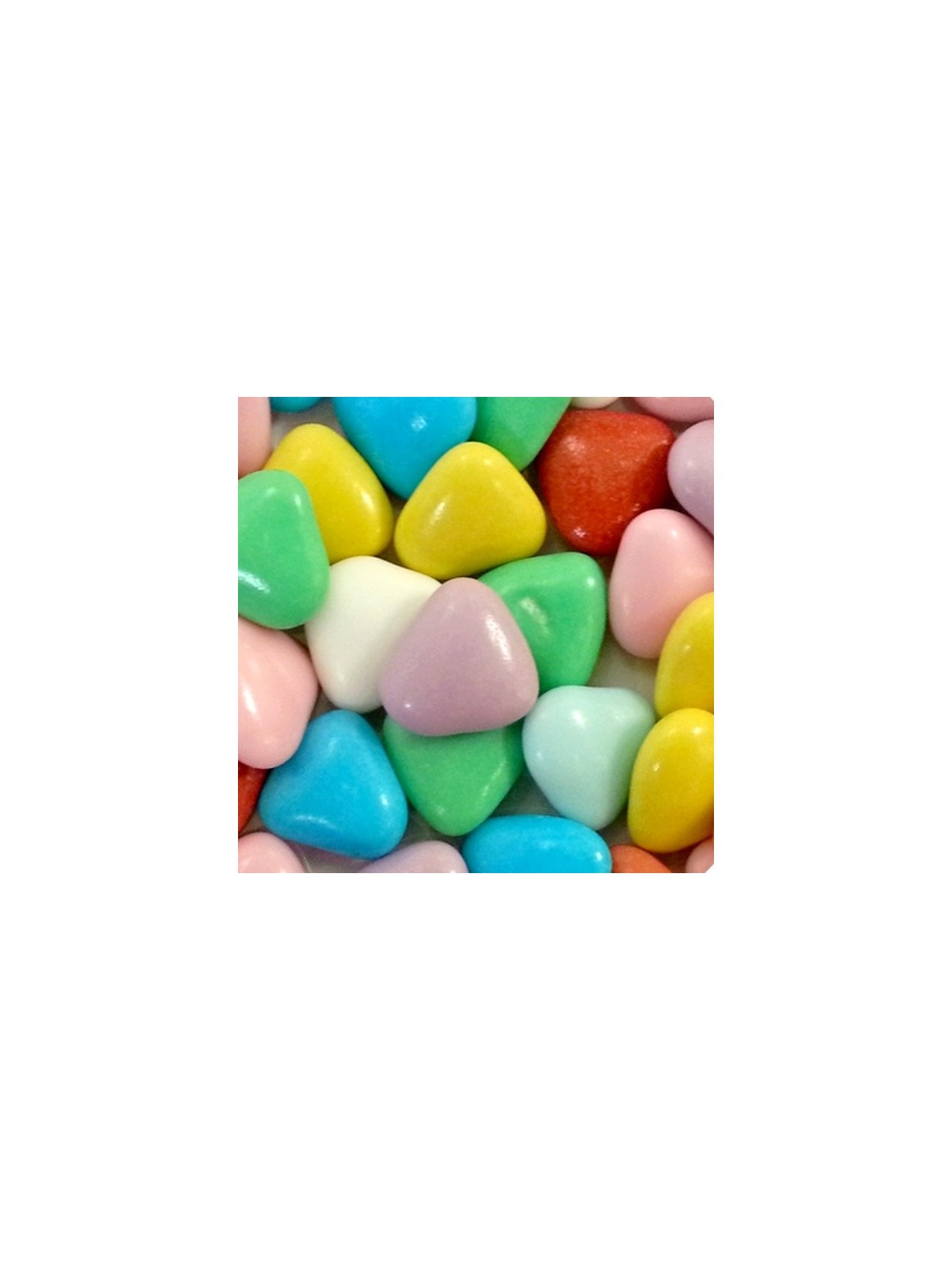 Chocolate hearts colorful - 100g