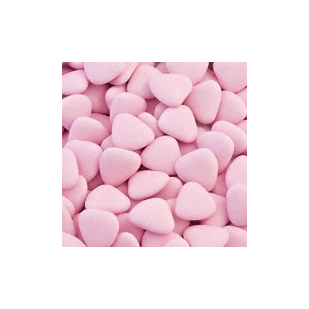 Pink chocolate hearts - 100g