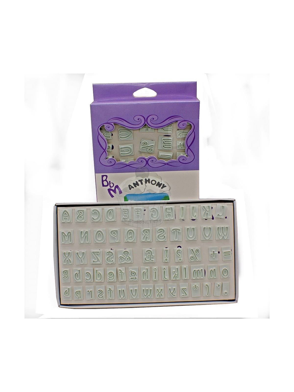 Cutters uppercase and lowercase letters + symbols