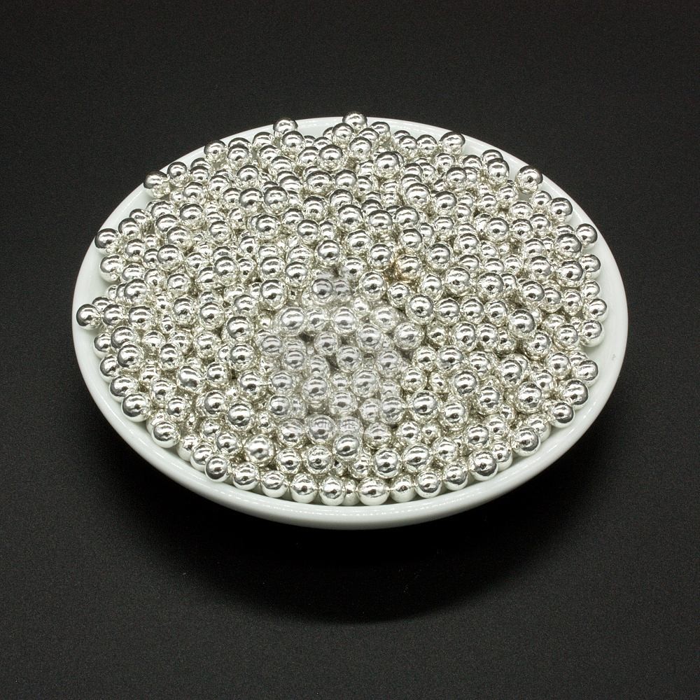 Sugar beads I - silver - 100g