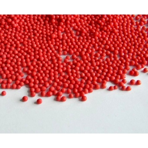 Sugar pearls - red coating - 100g