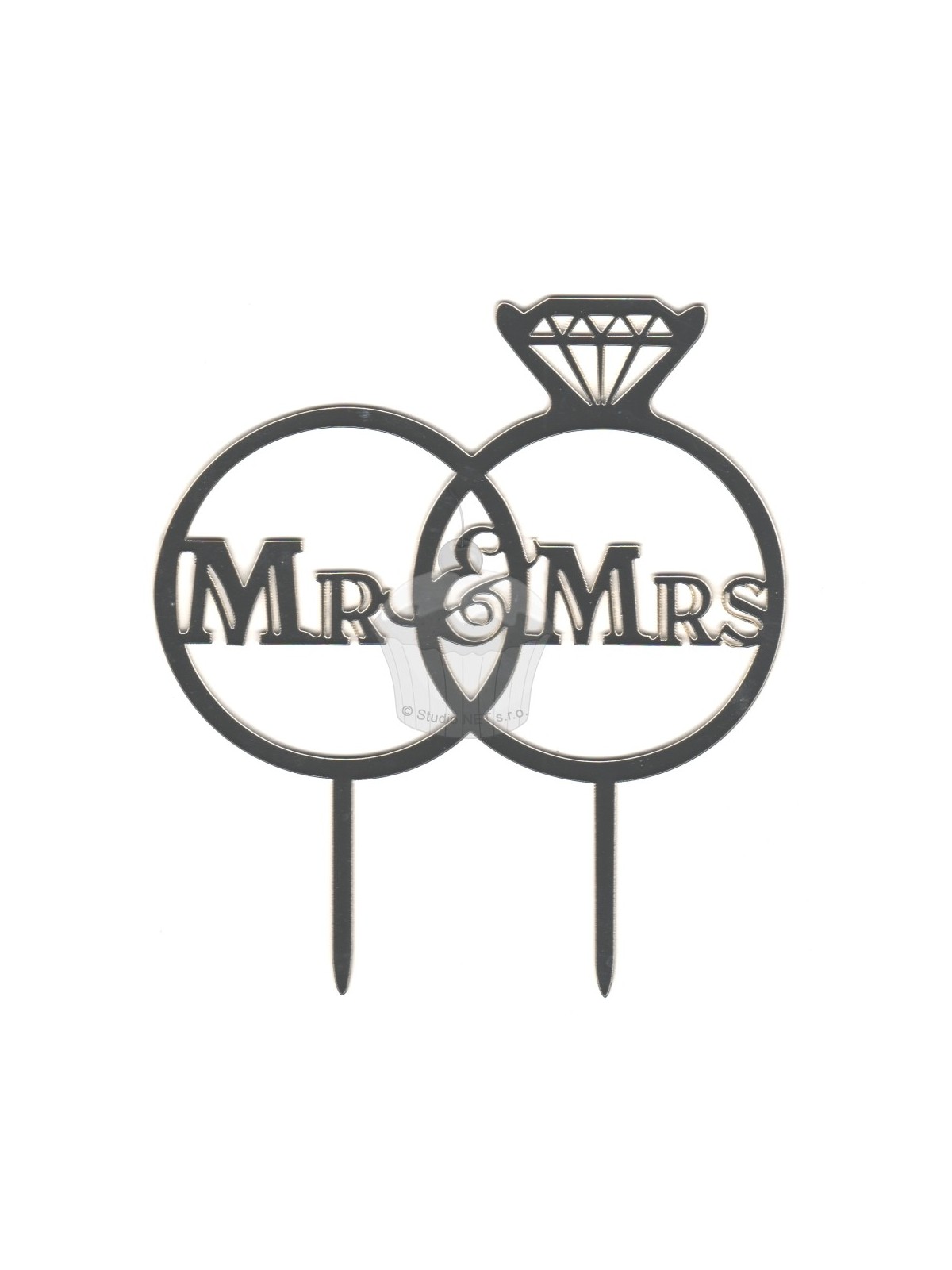 Topper Large - Mr. and Mrs. - 1pcs