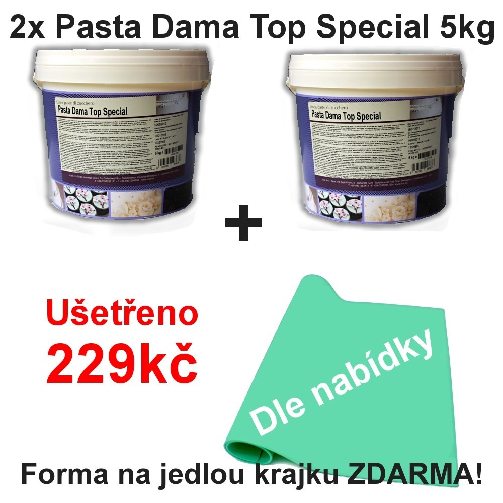 2x Pasta Dama TOP Spezial - 5 kg + silikon matte für essbare Spitze