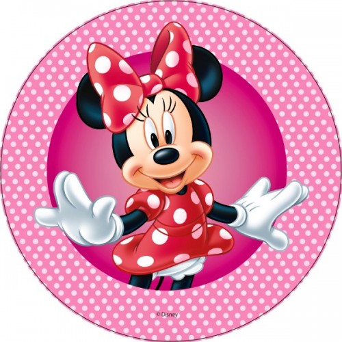 Edible paper Round - Minnie Mouse