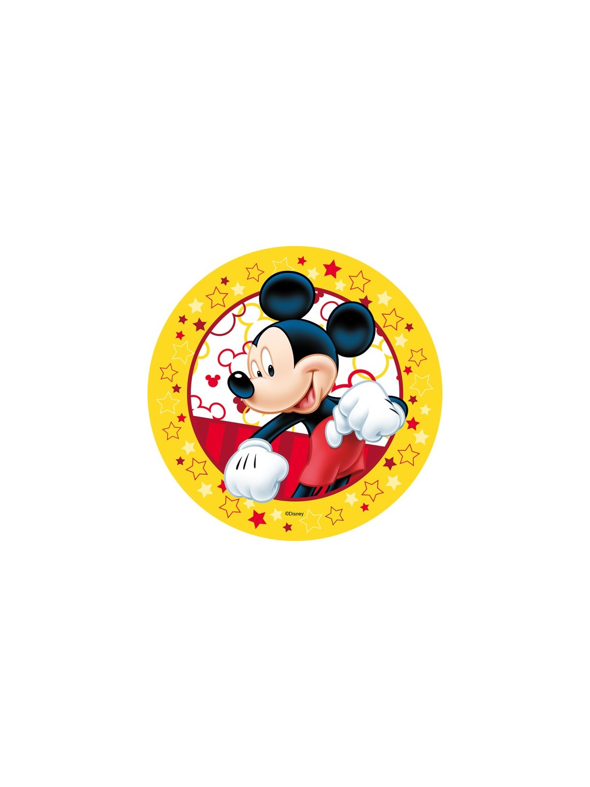 Edible paper Round - Mickey Mouse - yellow