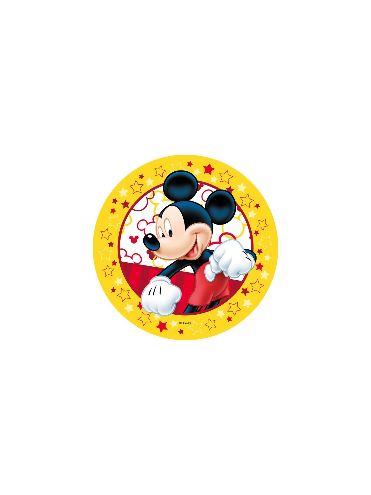 Essbare Papier Round - Mickey Mouse - gelb