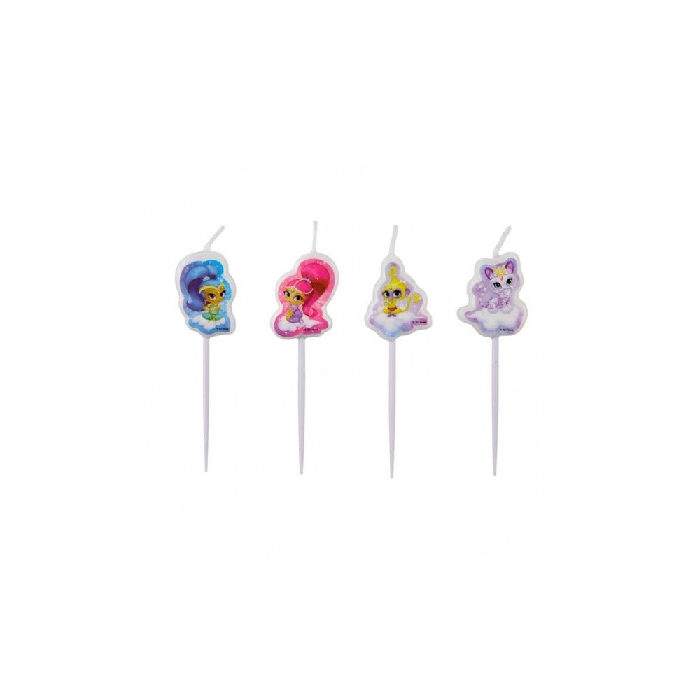 Cake candle mini - Shimmer and Shine - 4pcs