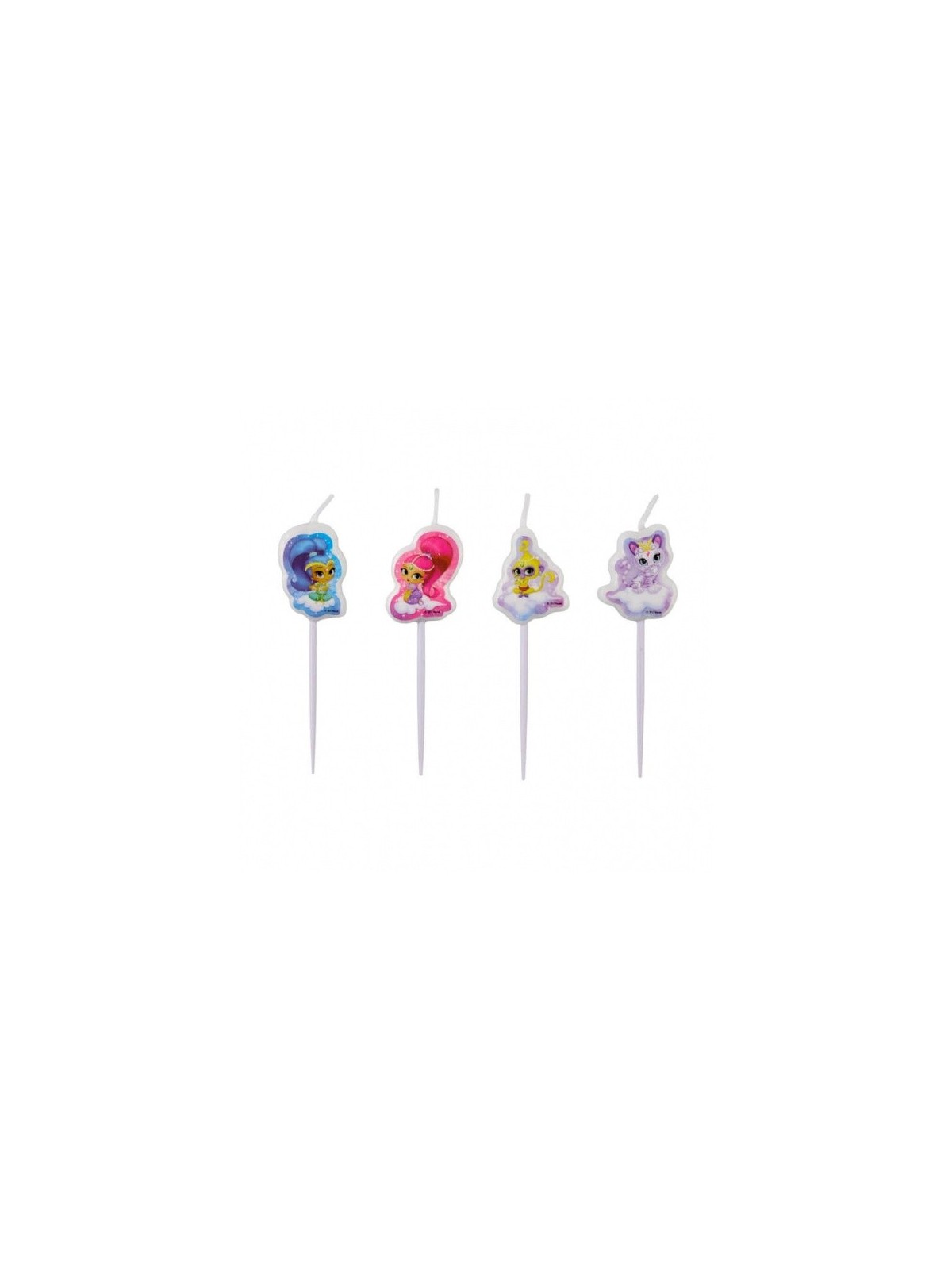 Cake candle mini - Shimmer and Shine - 4 pieces