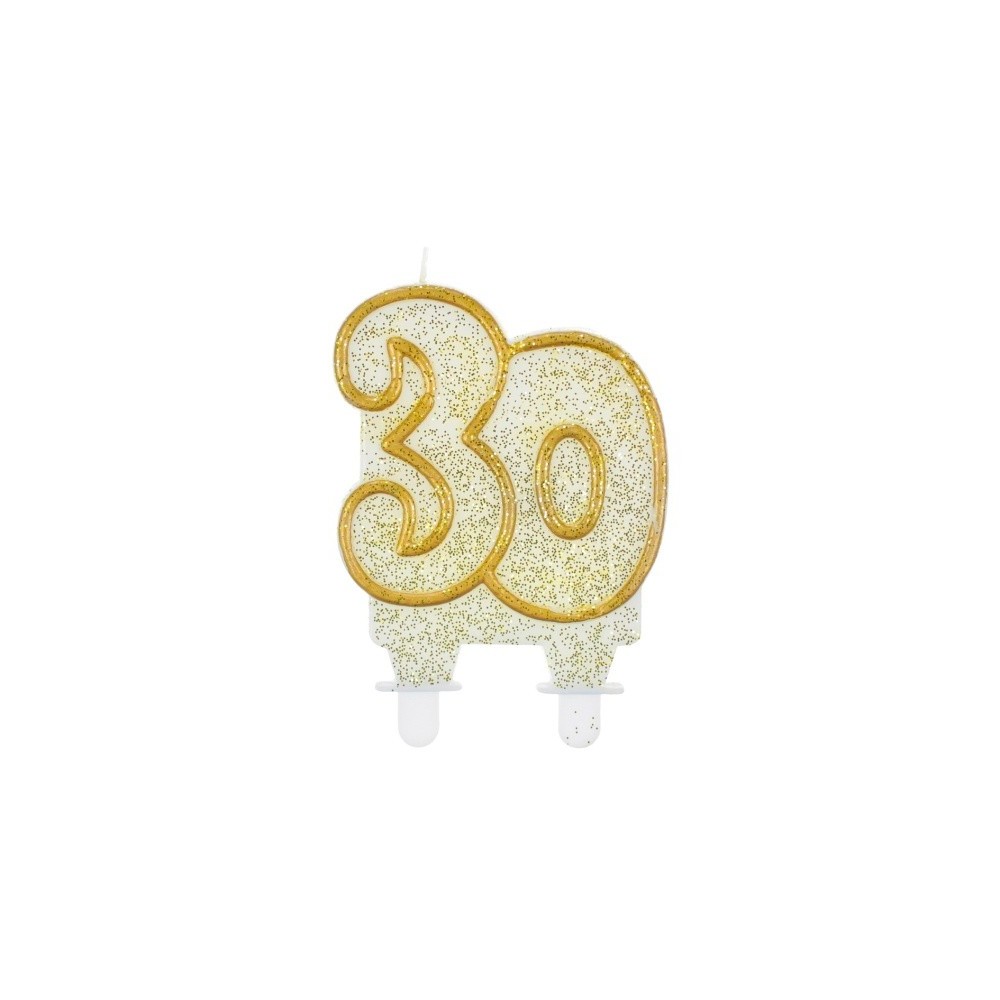 Cake candle jubilee golden - 30