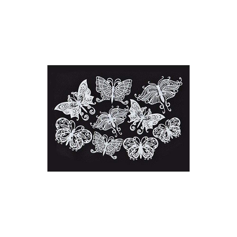 Silicone stencil for edible lace - Butterflies 18