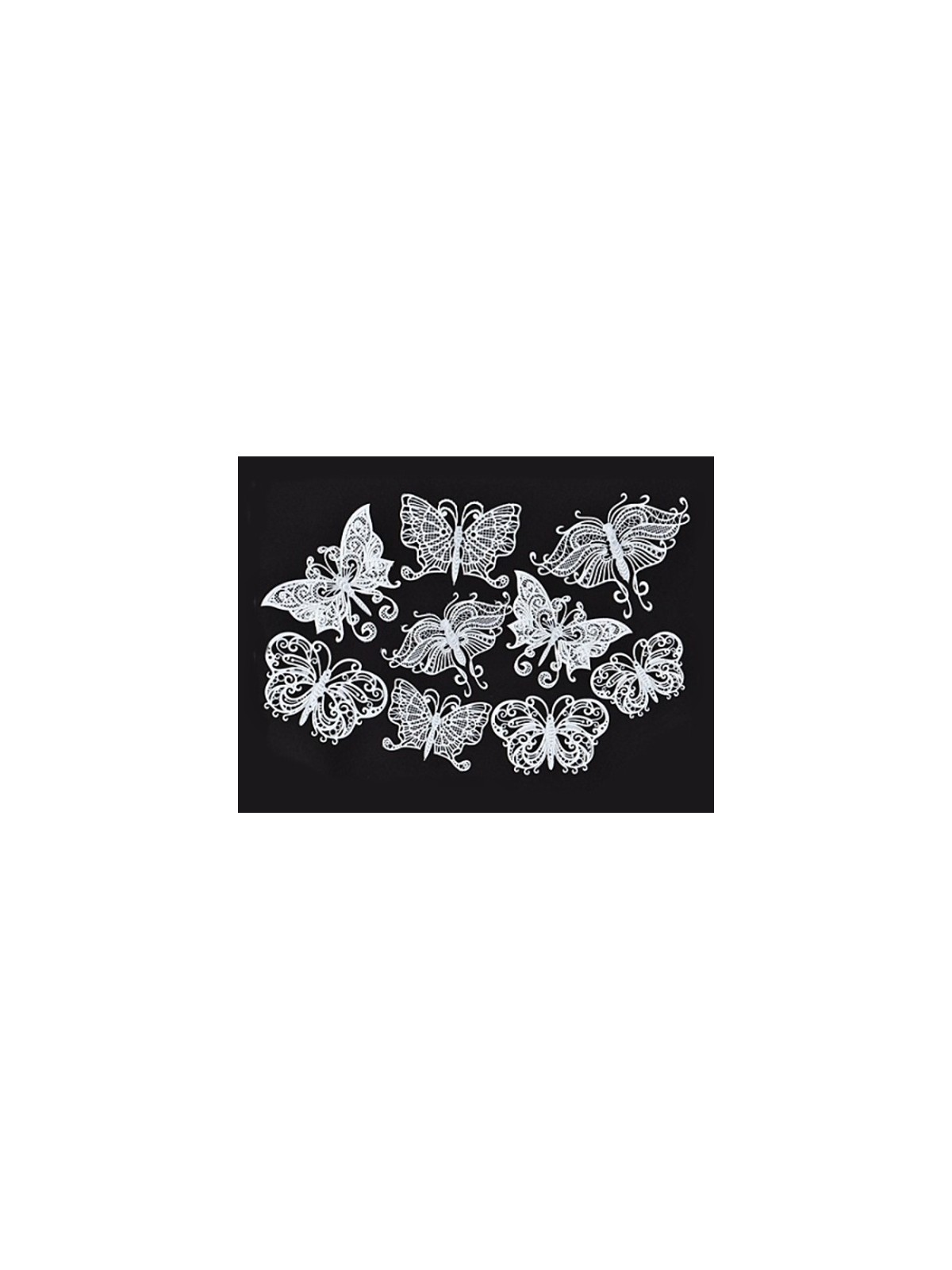 Silicone stencil for edible lace - Butterflies 18