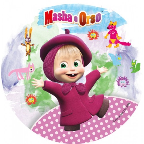 Edible paper Round - Masha and Bear - drawings