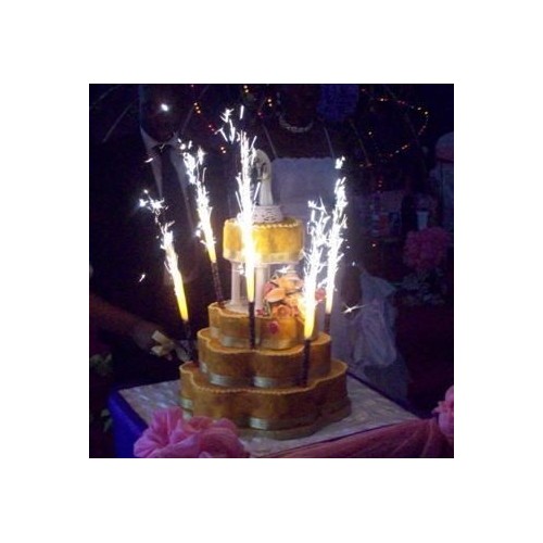 Cake fireworks - Gold / star -  12pcs / 12cm