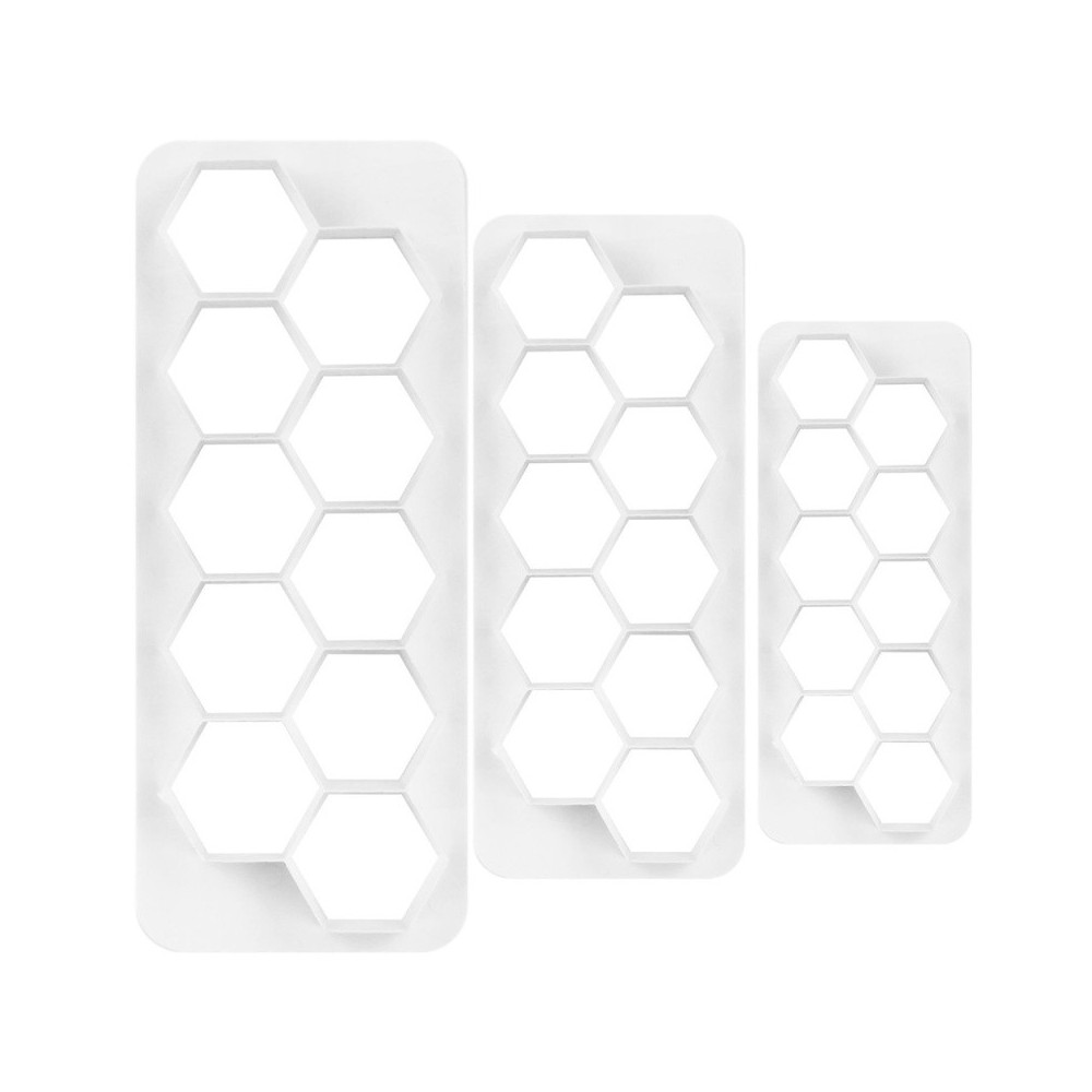 Geometric multicutter hexagon set - 3pc