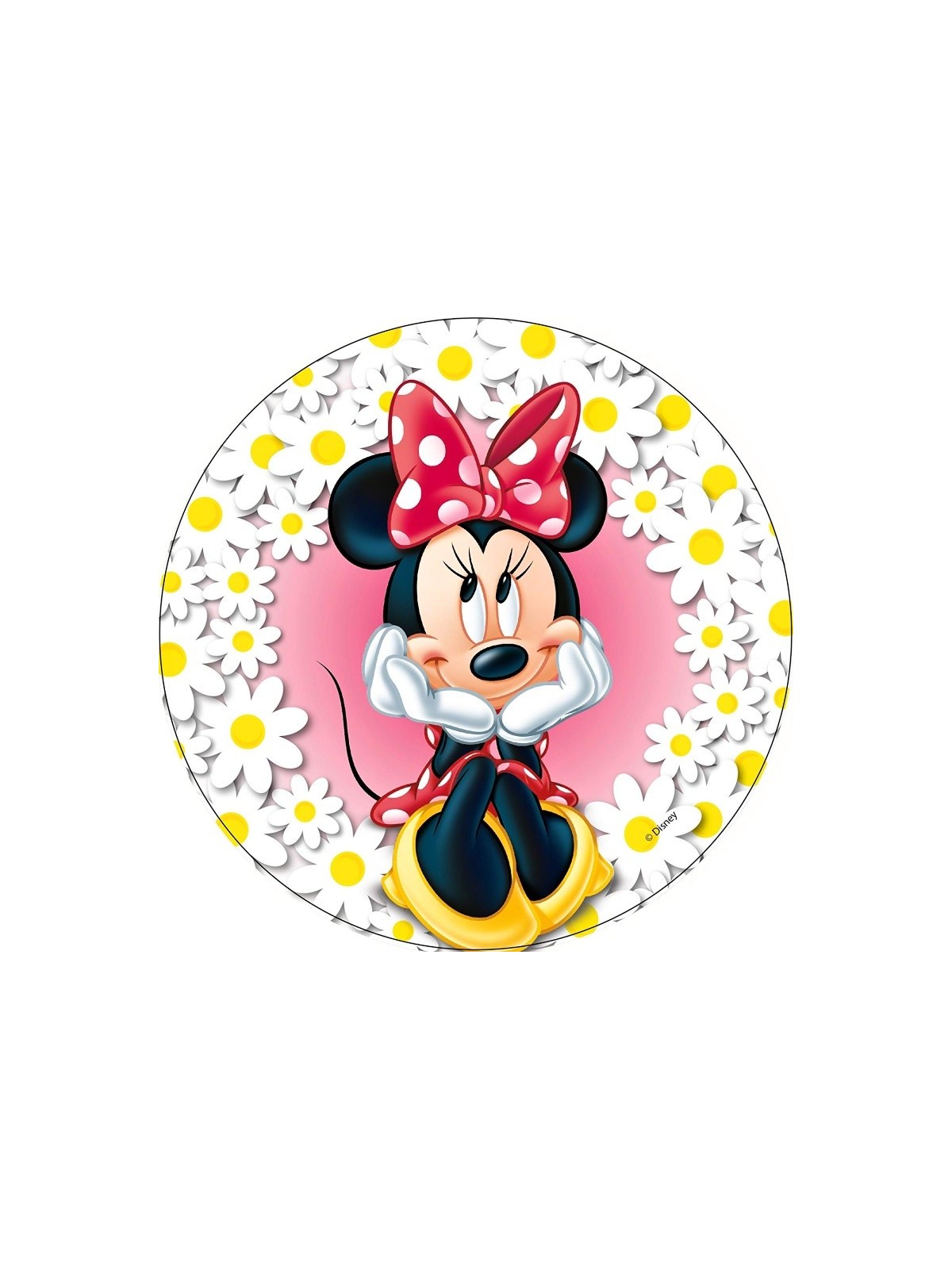 Essbare Papier Round - Minnie Mouse Margeriten