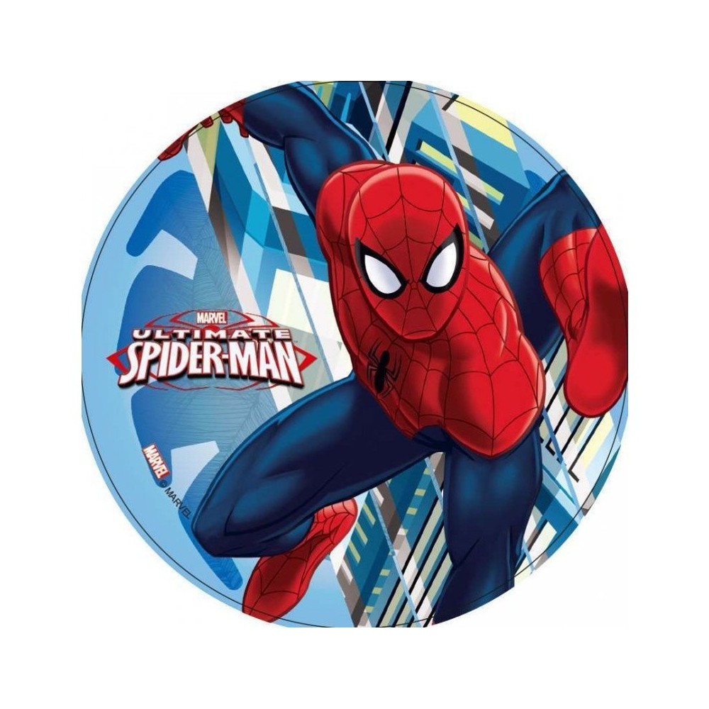 Edible paper Round - Spiderman - skyscraper