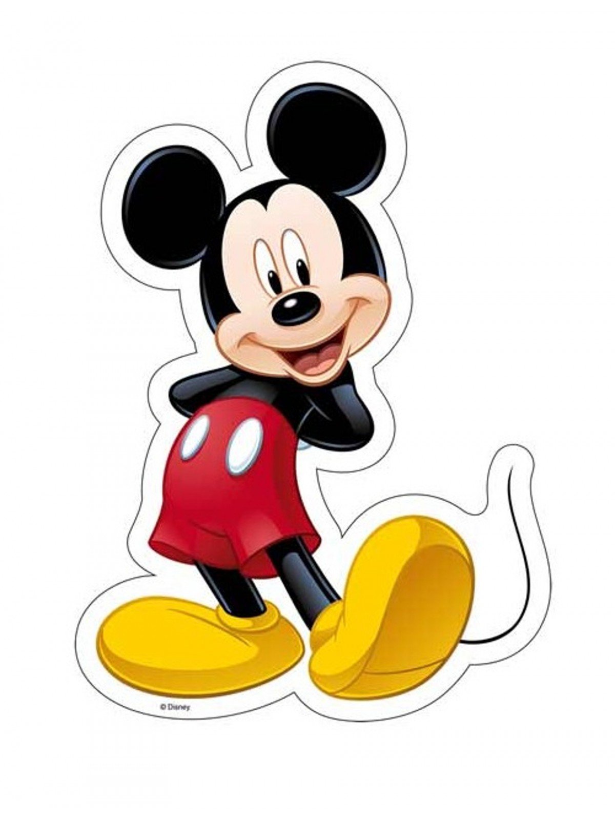 Essbare Papier Silhouette - Mickey Mouse 25cm / 1stück