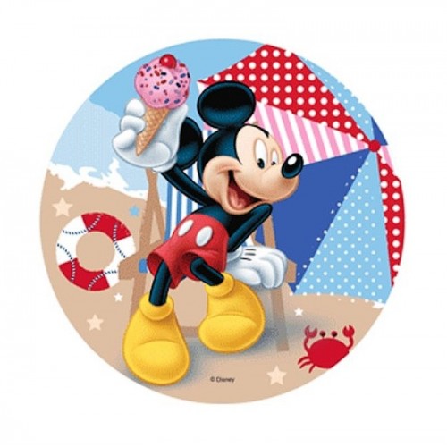 Edible paper Round - Mickey Mouse - beach