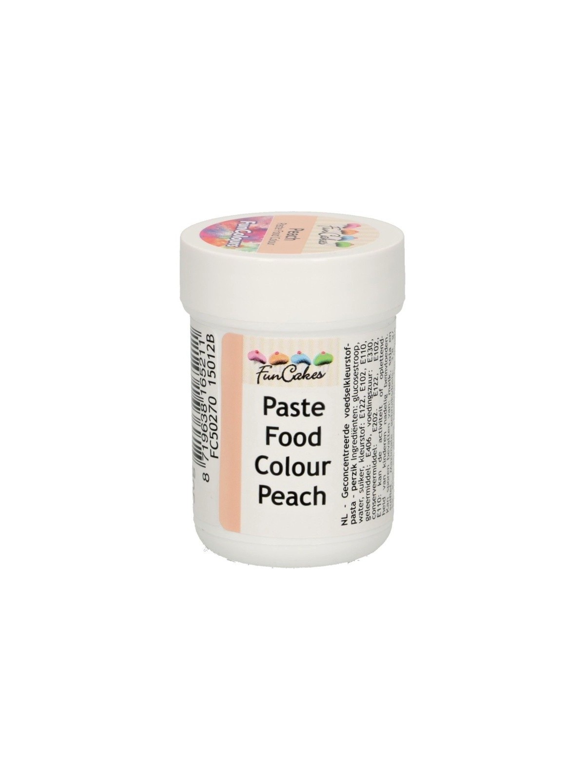 FunColours paste food colour - peach - cup 30g