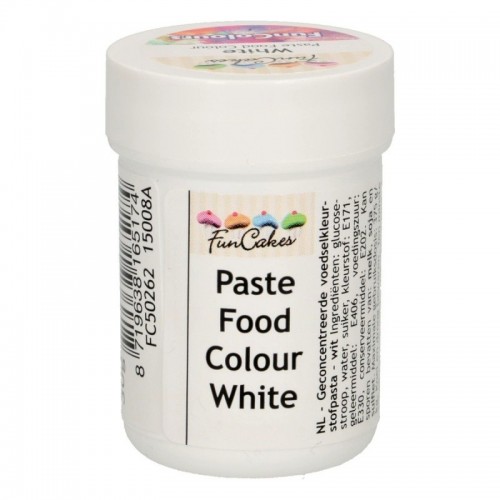 FunColours paste food colour - white snow - cup 30g