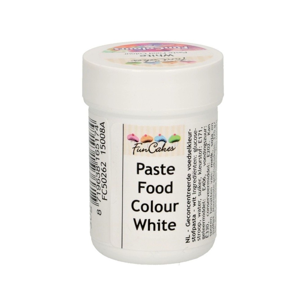 FunColours paste food colour - white snow - cup 30g