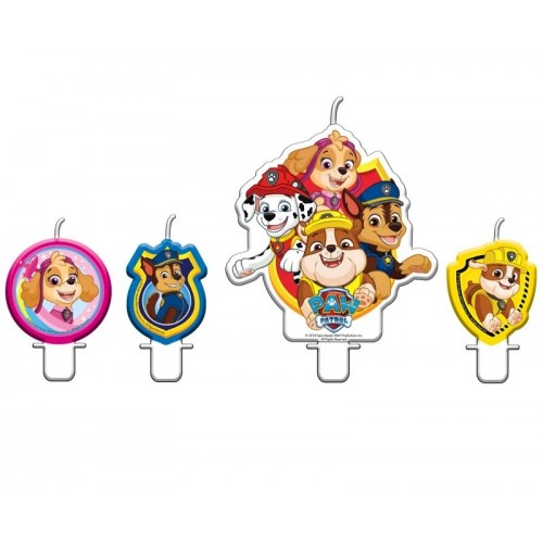 Cake candle mini -  Paw Patrol - 4pcs