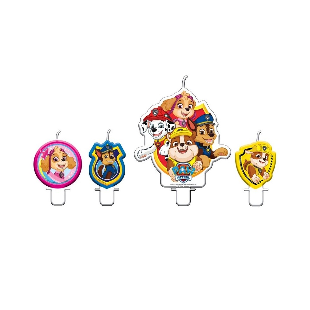 Cake candle mini -  Paw Patrol - 4pcs