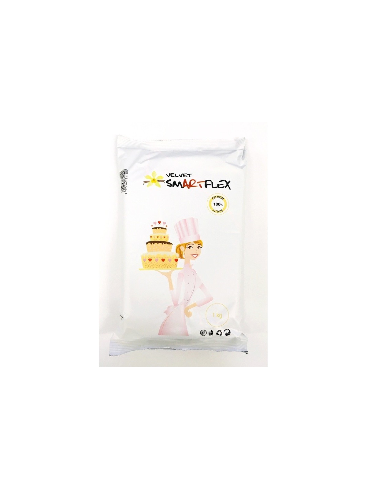 Smartflex velvet vanilla 1kg - covering compound