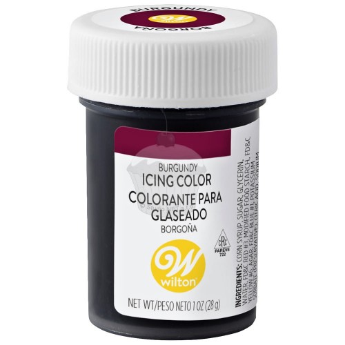 Wilton Gel Food Color Burgundy 28g - burgundy