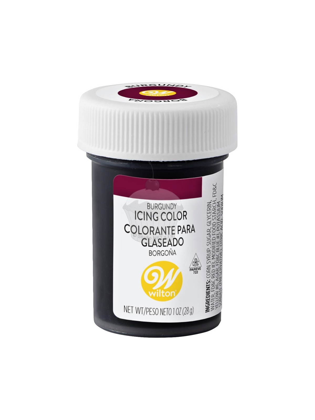 Wilton Gel Food Color Burgundy 28g - burgundy