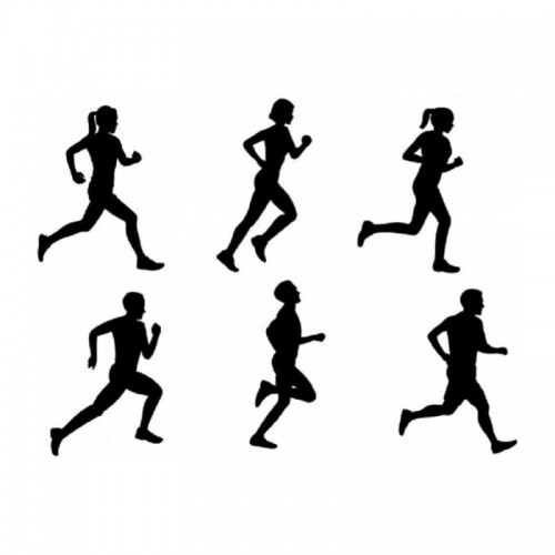 Cookie cutters - silhouettes of runners - runner - 6 pieces