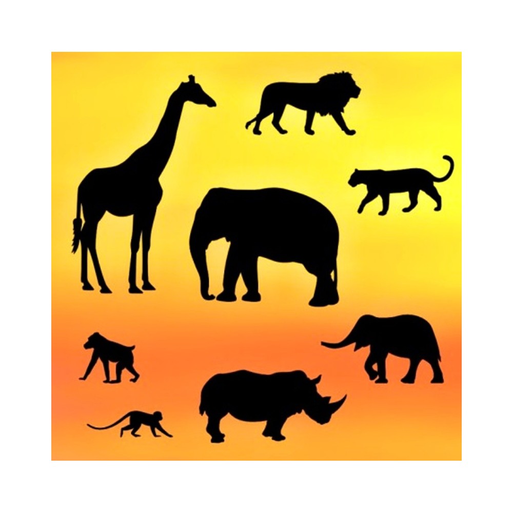 Cookie cutters patchwork - safari silhouettes 8pcs