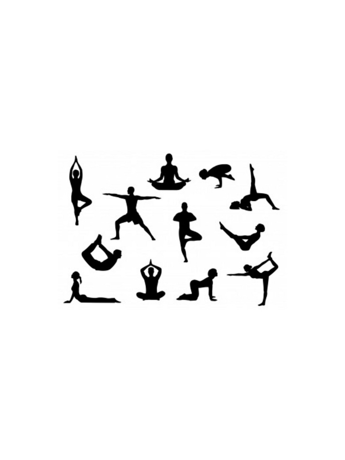 Ausstecher Patchwork - Yoga Silhouetten - 12 Stück