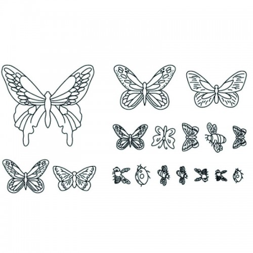 Cutters patchwork - butterfly - 17pcs