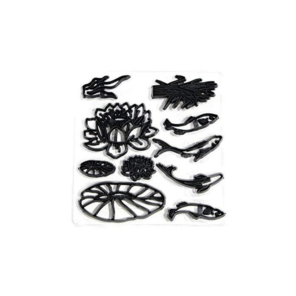 Cutters patchwork Lotus + fish - 10pcs