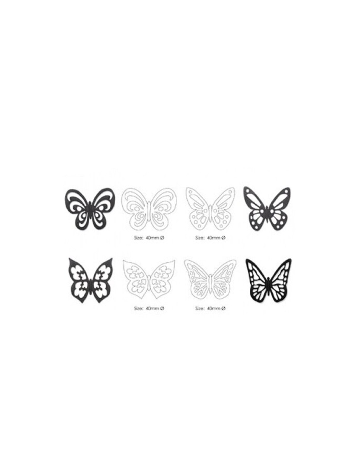 Cutter / marker - lace butterfly 4pcs