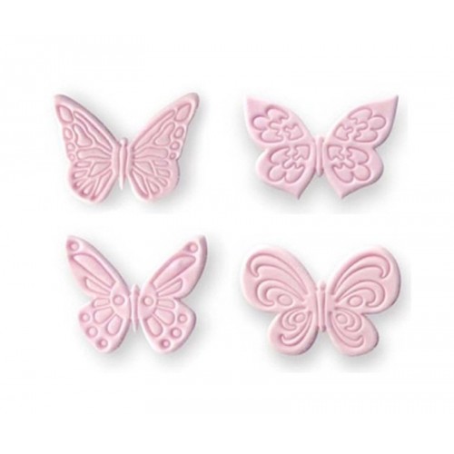 Cookie cutter /  outline marker - lace butterfly 4pcs