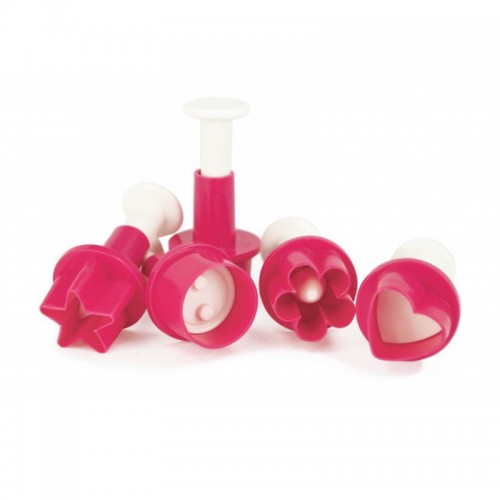 Plunger Cutter Set - button / flower / wheel / heart / star