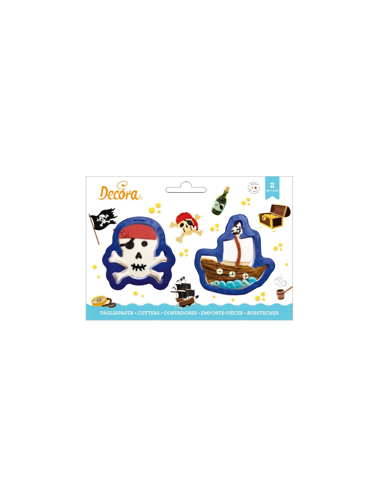 Cookie cutter set - pirate 2pcs