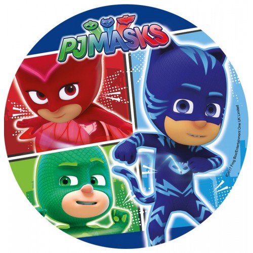 Wafer Sheet  Round - PJ Masks - theme 4.