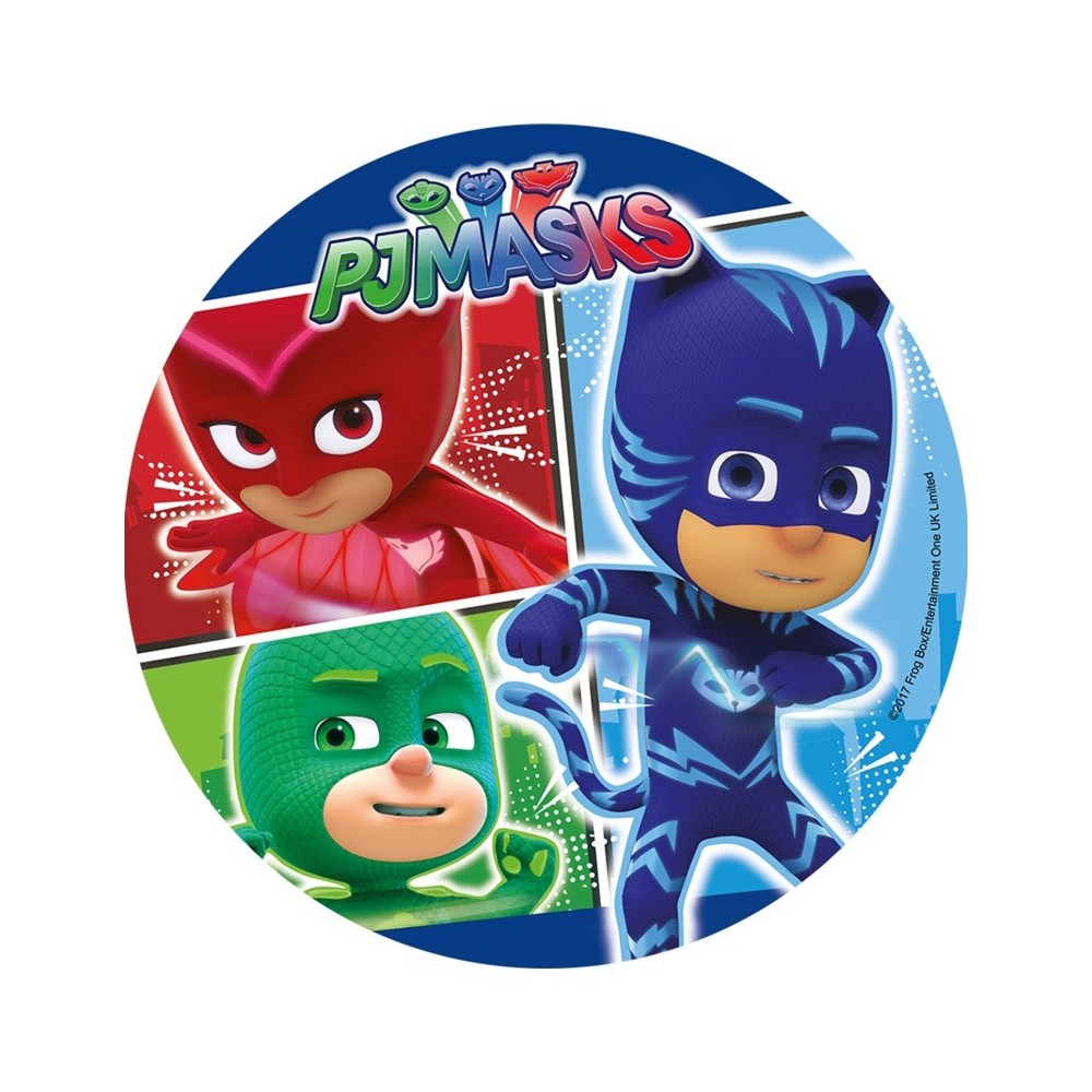 Wafer Sheet  Round - PJ Masks - theme 4.