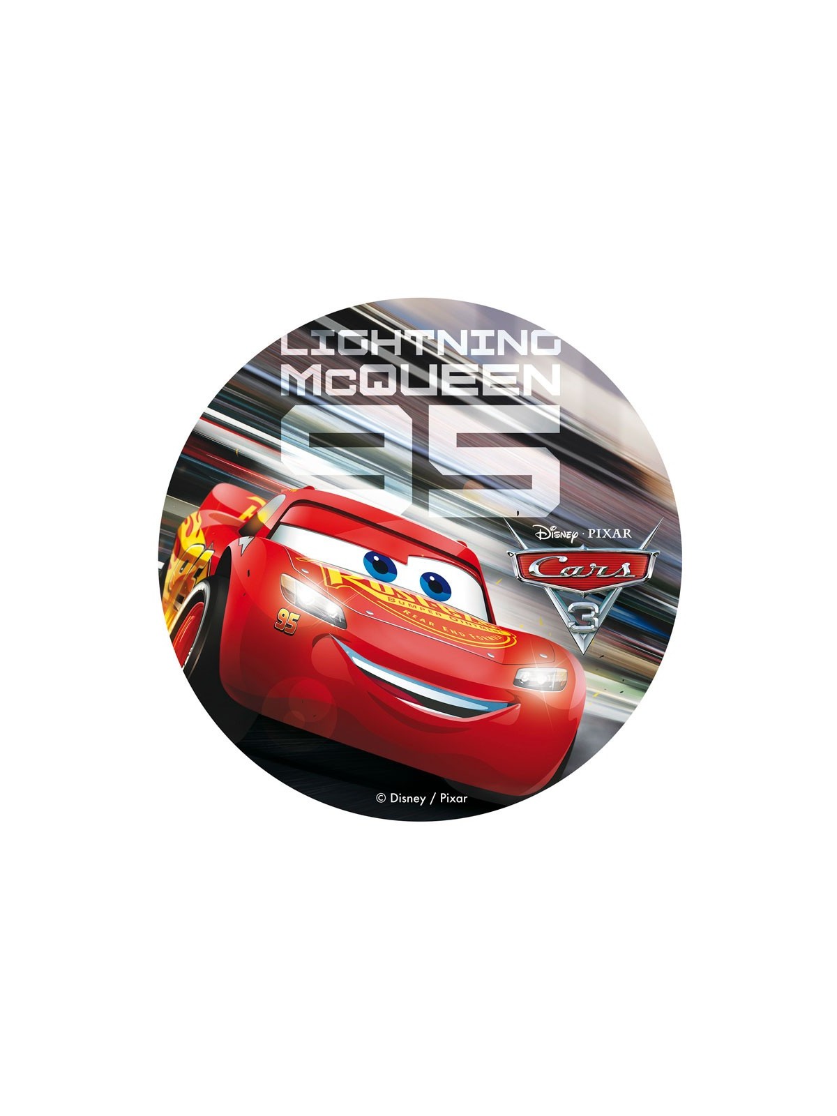Dekora - Round Edible Paper - Lighthing McQueen 95
