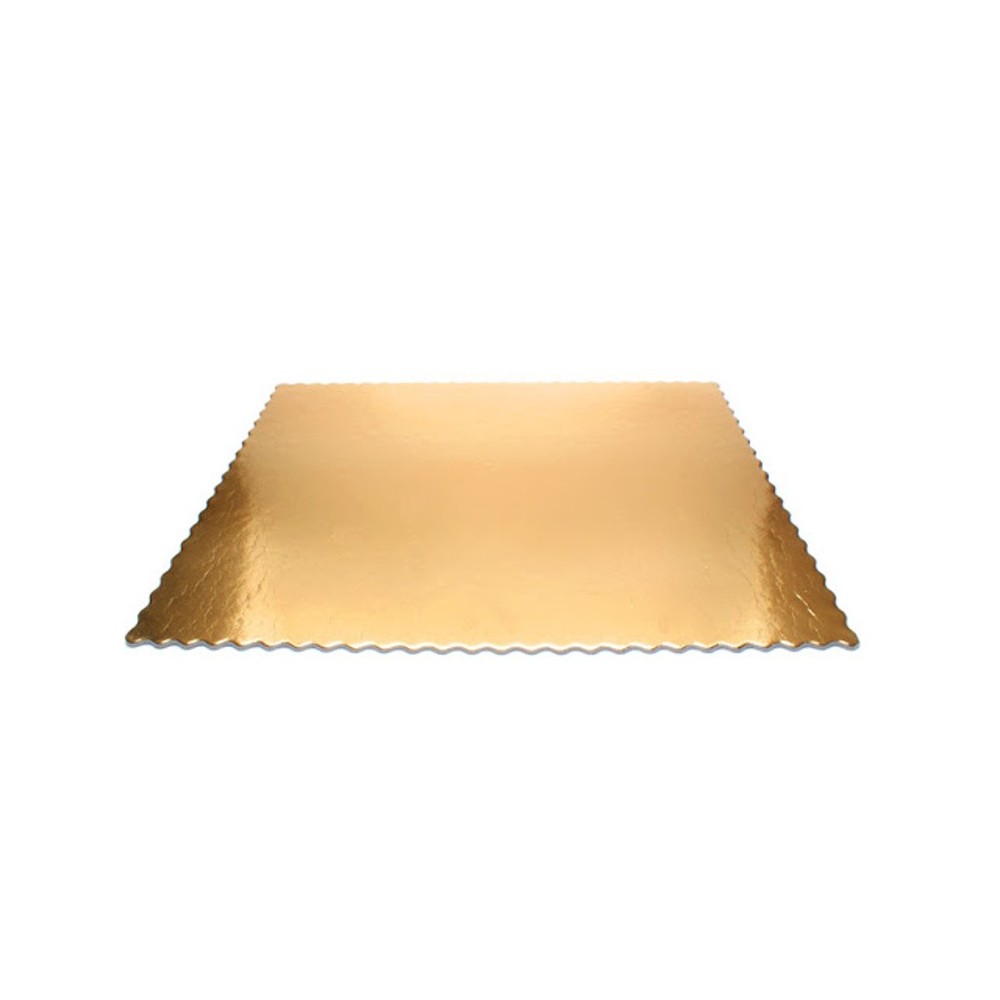 Feste Tortenplatten  Gold / Schwarz - RECHTECK 46 x 36 cm