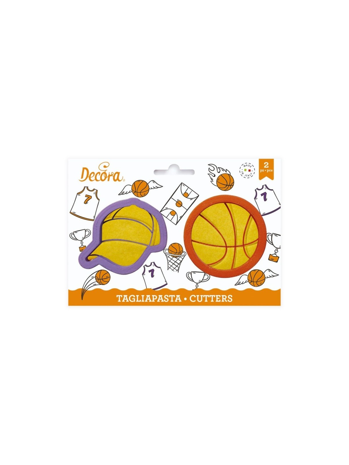 Decora set Ausstecher - Basketball 2St