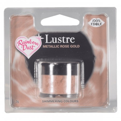 Puderfarbe Rainbow dust - RD Edible Silk -  Metallic rose gold  2-4g