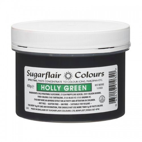 Sugarflair gel colour Holly green XXL - green - 400g