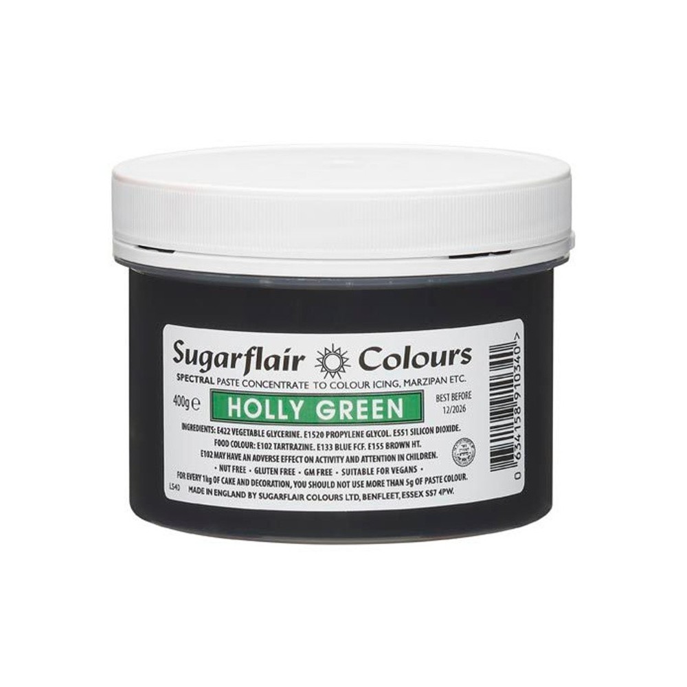 Sugarflair Gel-Farbe Holly grün XXL - grün - 400g