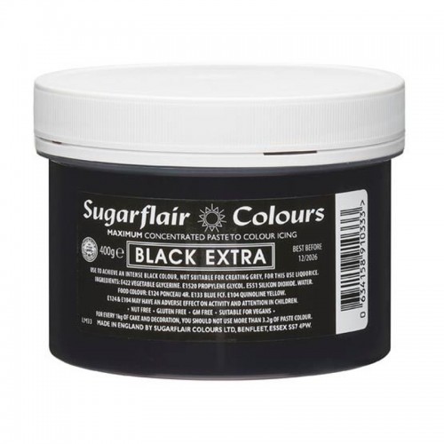 Sugarflair MAXIMUM concentrated paste colour Black extra  XXL - 400g