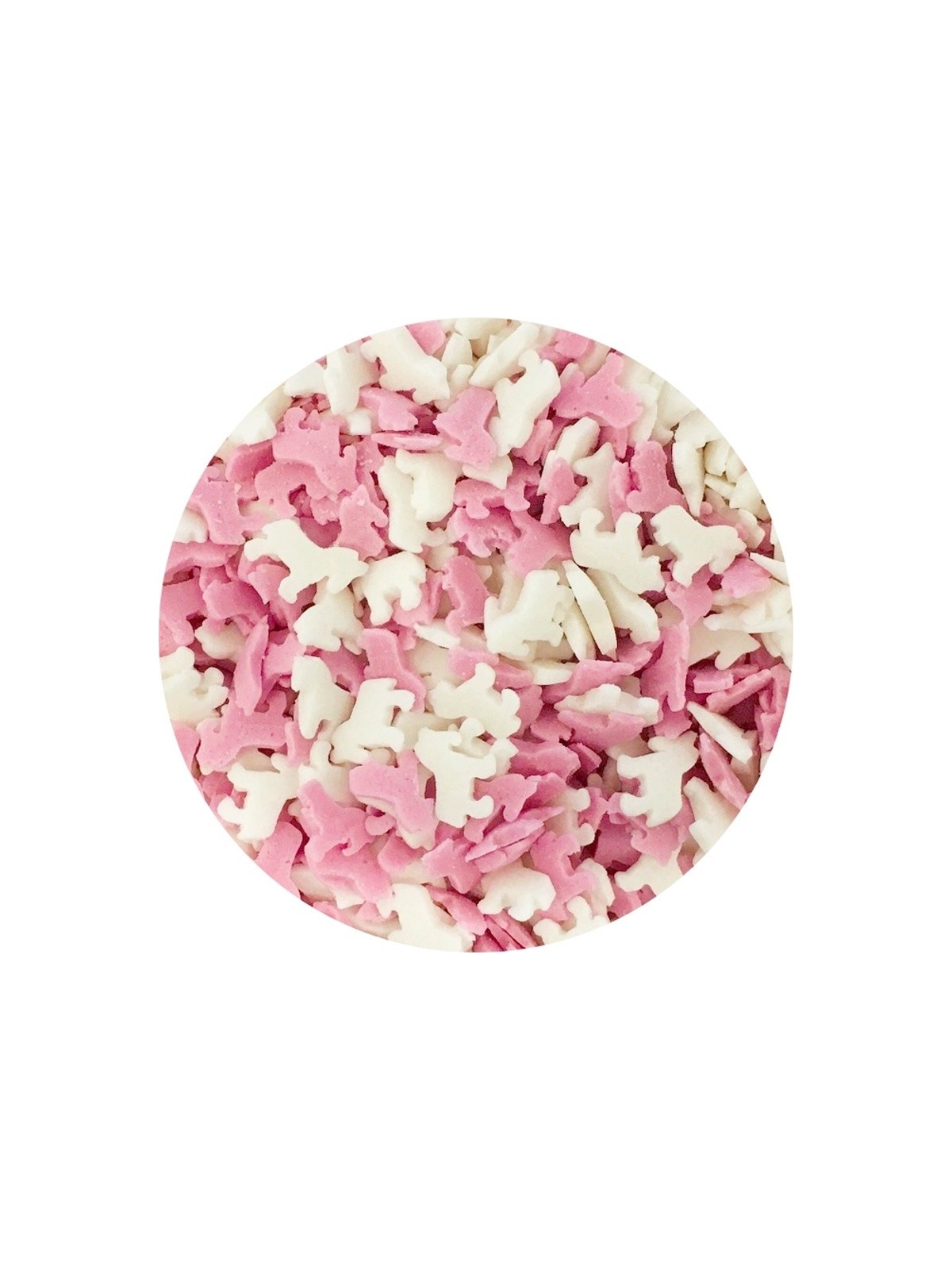 Unicorn Sugar Decorations - Pink / White - 100g