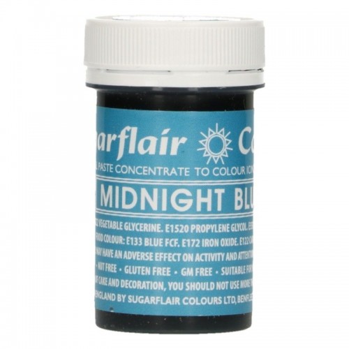 Sugarflair paste colour - gel colour - blue - Midnight blue 25g